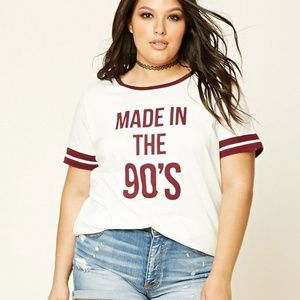 Made in the 90s Plus Size Graphic Tee